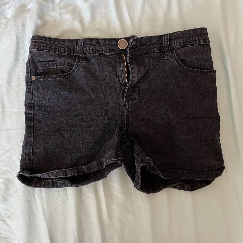 black shorts